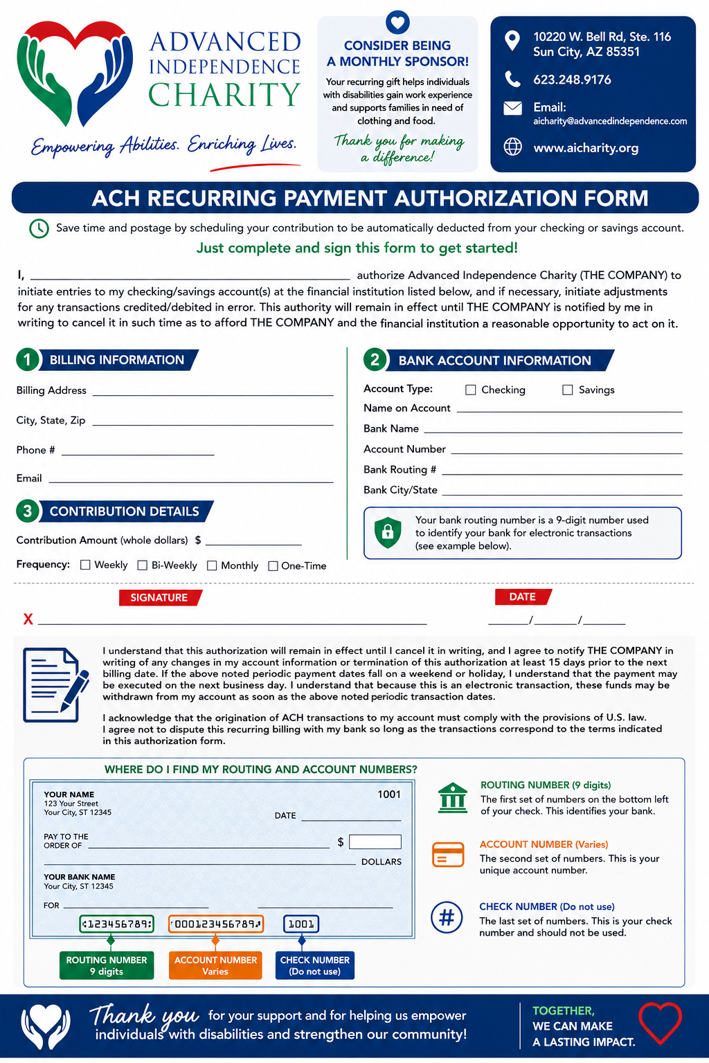 AI Charity Donation Form